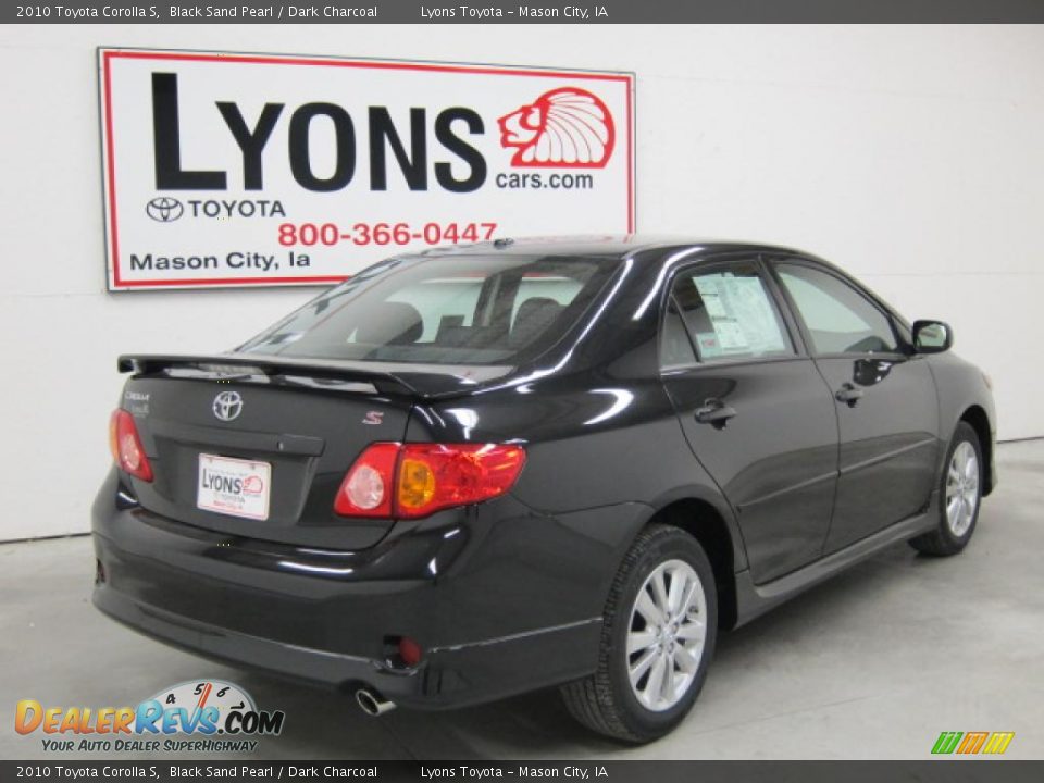 2010 Toyota Corolla S Black Sand Pearl / Dark Charcoal Photo #25