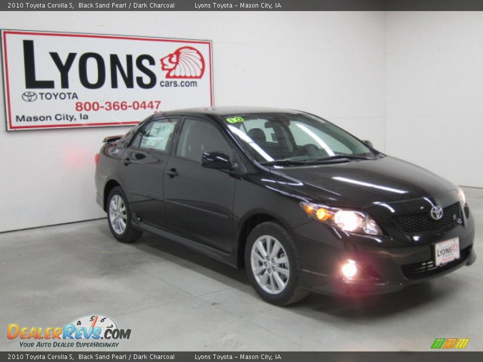 2010 Toyota Corolla S Black Sand Pearl / Dark Charcoal Photo #26