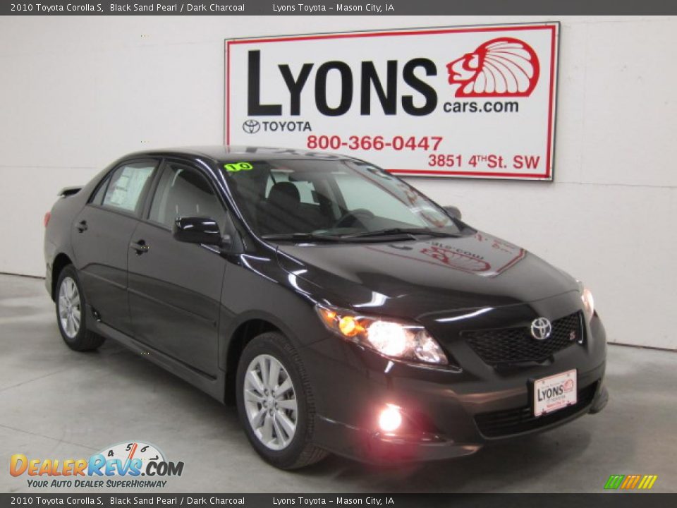 2010 Toyota Corolla S Black Sand Pearl / Dark Charcoal Photo #30