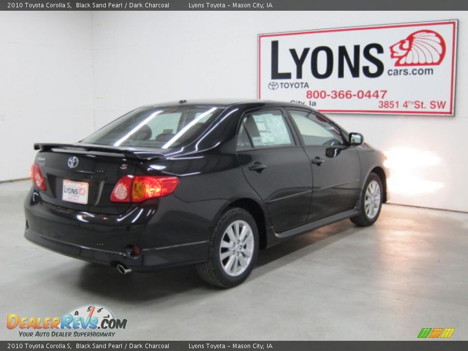 2010 Toyota Corolla S Black Sand Pearl / Dark Charcoal Photo #31