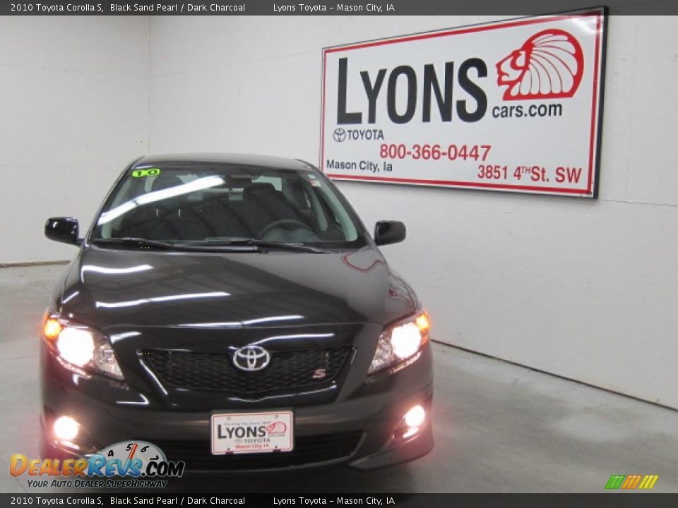 2010 Toyota Corolla S Black Sand Pearl / Dark Charcoal Photo #32