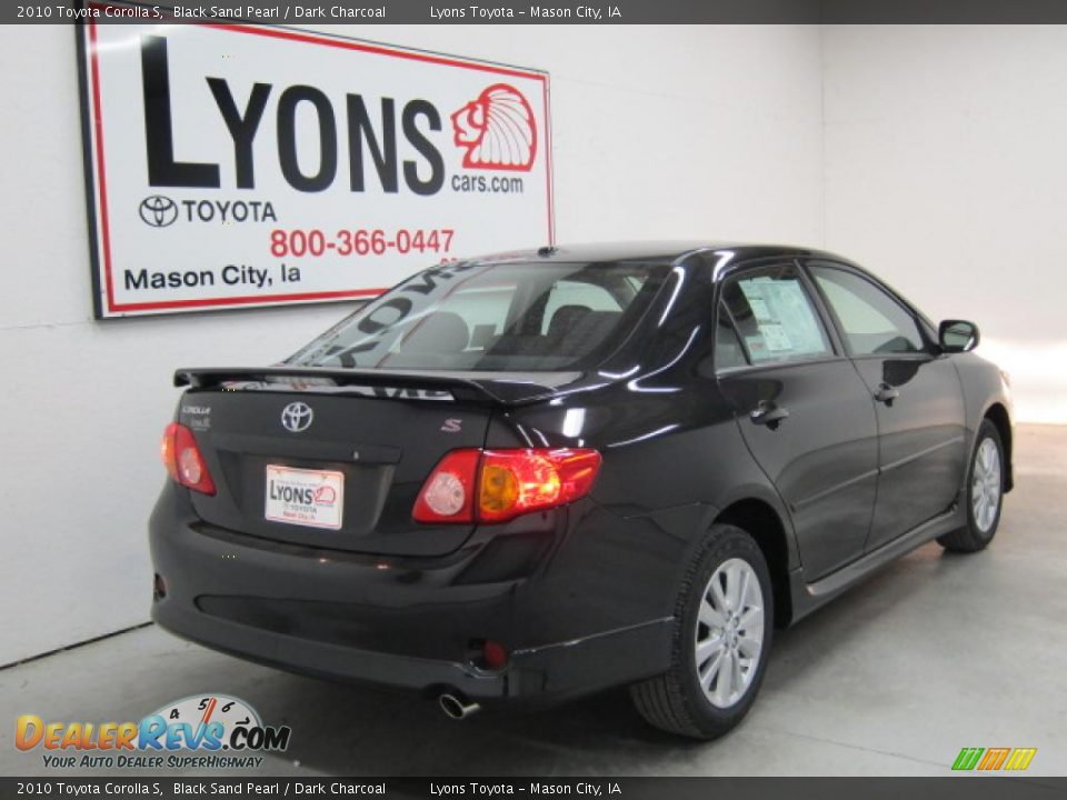 2010 Toyota Corolla S Black Sand Pearl / Dark Charcoal Photo #33