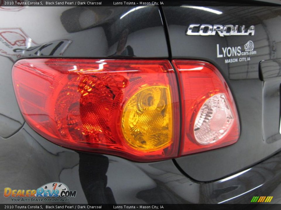 2010 Toyota Corolla S Black Sand Pearl / Dark Charcoal Photo #36