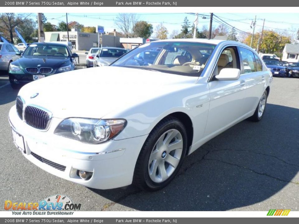2008 BMW 7 Series 750Li Sedan Alpine White / Beige Photo #1