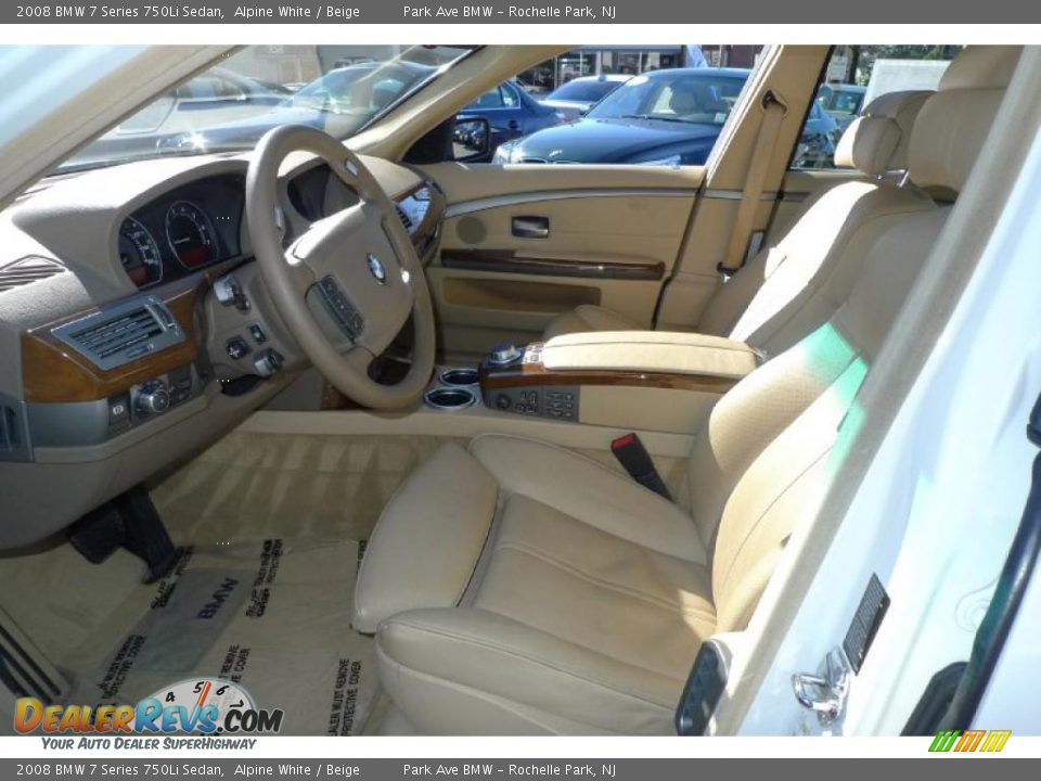 Beige Interior - 2008 BMW 7 Series 750Li Sedan Photo #6