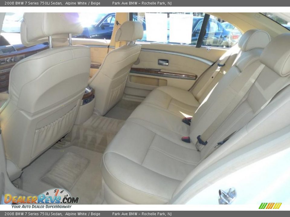 Beige Interior - 2008 BMW 7 Series 750Li Sedan Photo #8