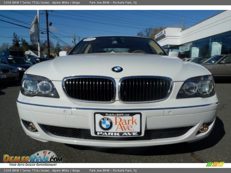 2008 BMW 7 Series 750Li Sedan Alpine White / Beige Photo #10