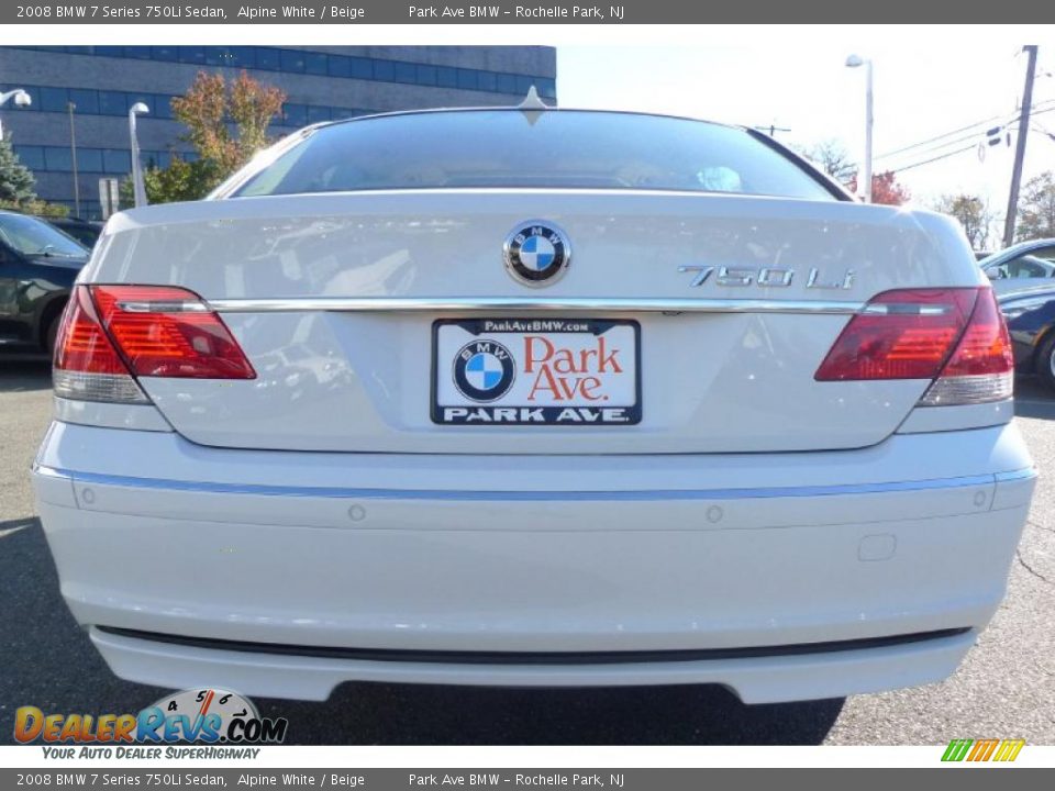2008 BMW 7 Series 750Li Sedan Alpine White / Beige Photo #11