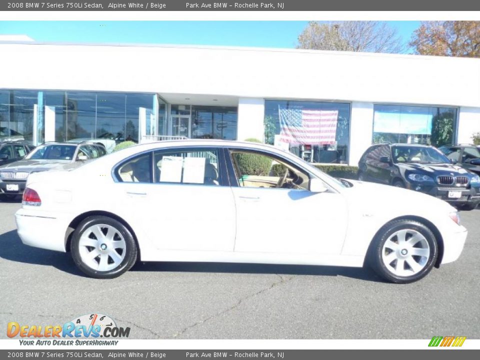 2008 BMW 7 Series 750Li Sedan Alpine White / Beige Photo #15