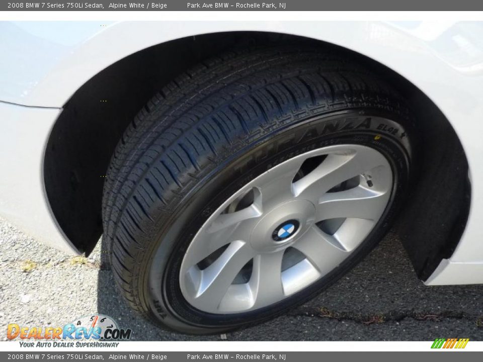 2008 BMW 7 Series 750Li Sedan Alpine White / Beige Photo #18