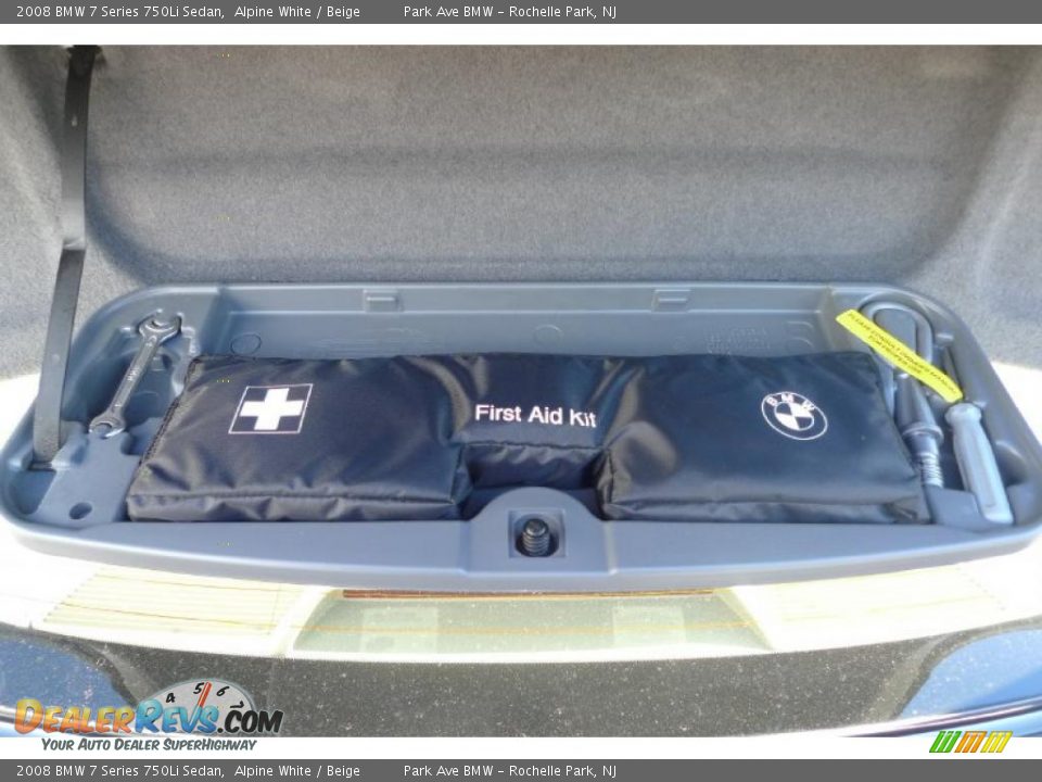 2008 BMW 7 Series 750Li Sedan Alpine White / Beige Photo #23
