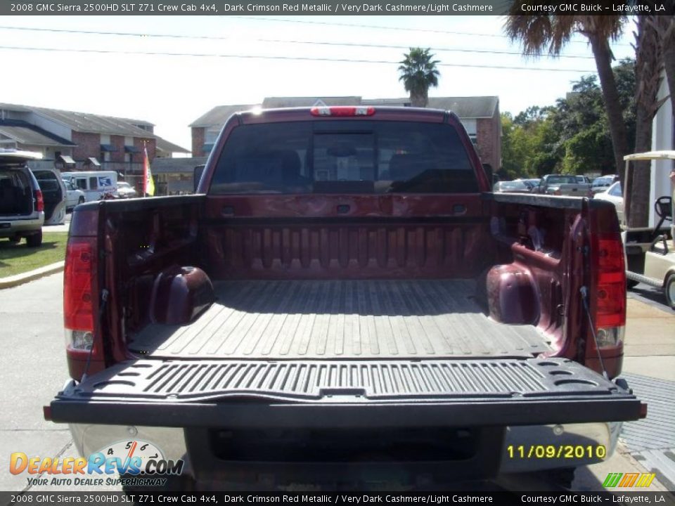 2008 GMC Sierra 2500HD SLT Z71 Crew Cab 4x4 Dark Crimson Red Metallic / Very Dark Cashmere/Light Cashmere Photo #5