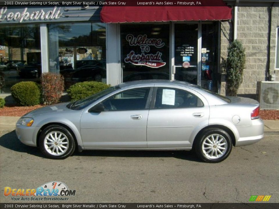2003 Chrysler Sebring LX Sedan Bright Silver Metallic / Dark Slate Gray Photo #2