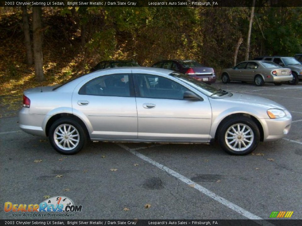 2003 Chrysler Sebring LX Sedan Bright Silver Metallic / Dark Slate Gray Photo #6