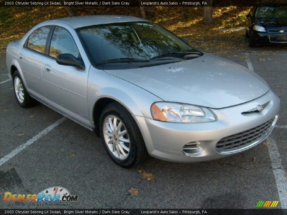 2003 Chrysler Sebring LX Sedan Bright Silver Metallic / Dark Slate Gray Photo #7