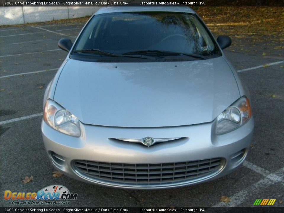 2003 Chrysler Sebring LX Sedan Bright Silver Metallic / Dark Slate Gray Photo #8