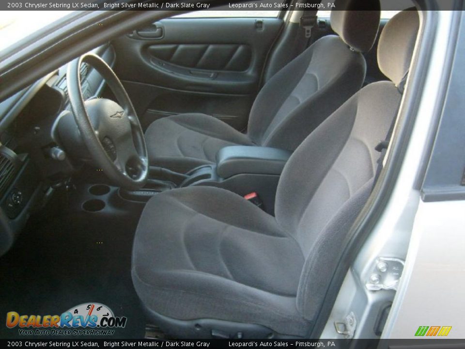 2003 Chrysler Sebring LX Sedan Bright Silver Metallic / Dark Slate Gray Photo #10
