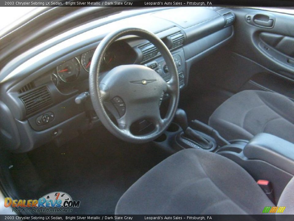 2003 Chrysler Sebring LX Sedan Bright Silver Metallic / Dark Slate Gray Photo #11