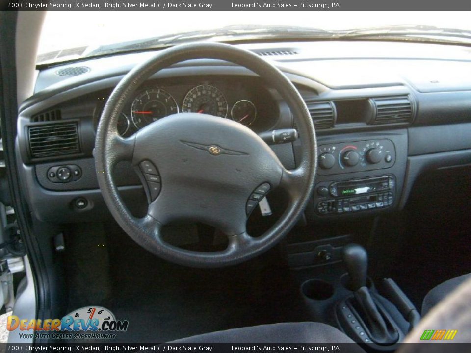 2003 Chrysler Sebring LX Sedan Bright Silver Metallic / Dark Slate Gray Photo #14