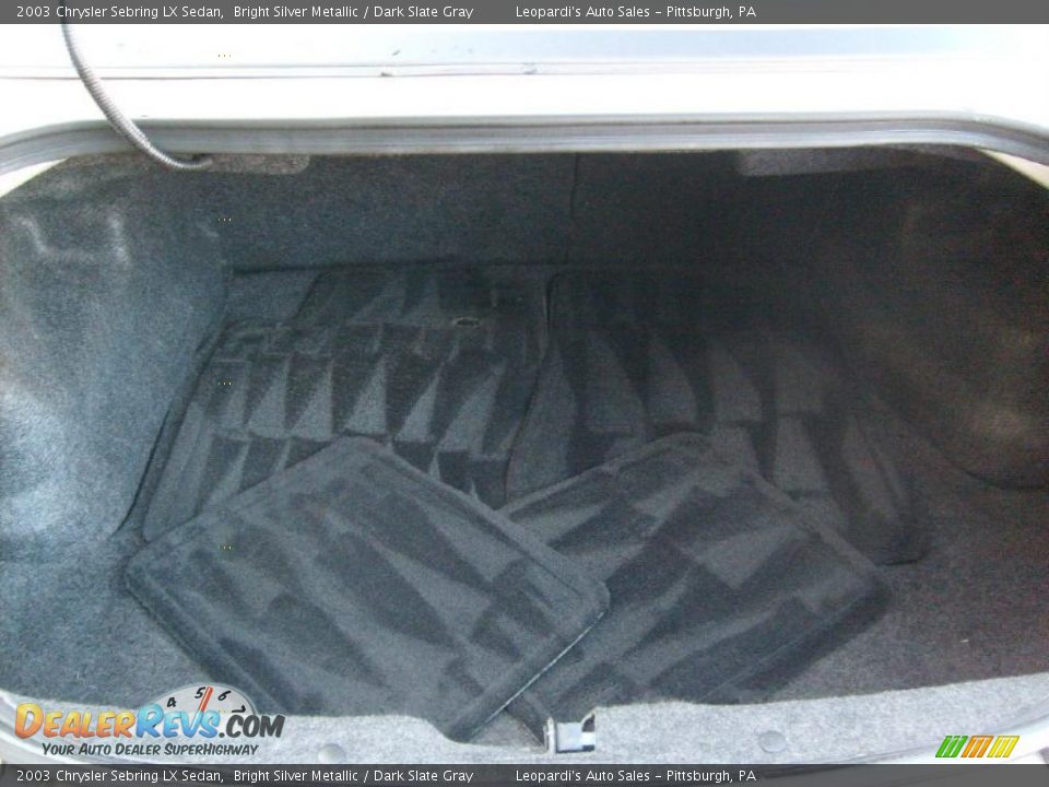 2003 Chrysler Sebring LX Sedan Bright Silver Metallic / Dark Slate Gray Photo #15