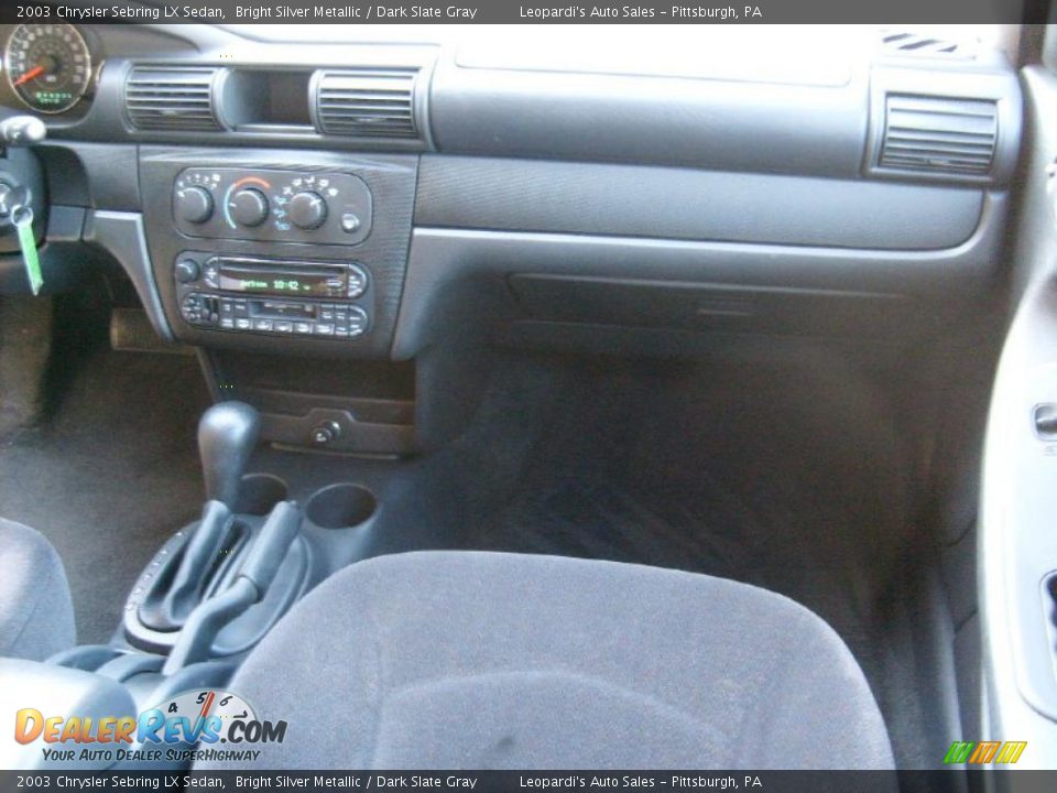 2003 Chrysler Sebring LX Sedan Bright Silver Metallic / Dark Slate Gray Photo #17