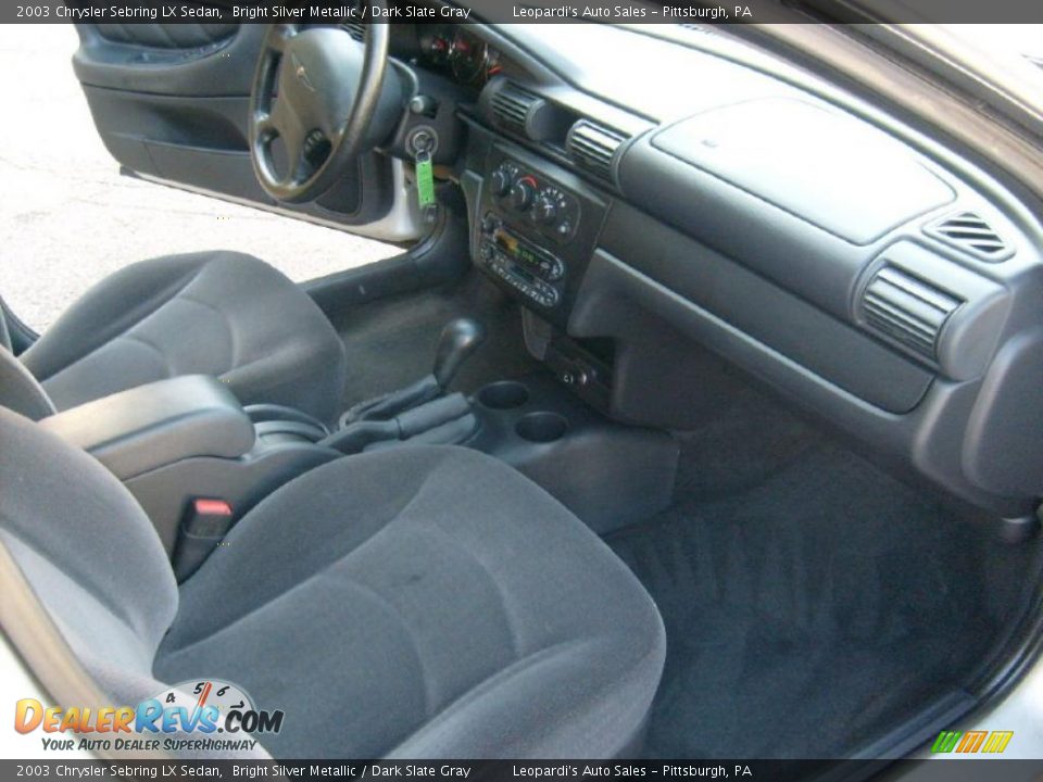 2003 Chrysler Sebring LX Sedan Bright Silver Metallic / Dark Slate Gray Photo #19