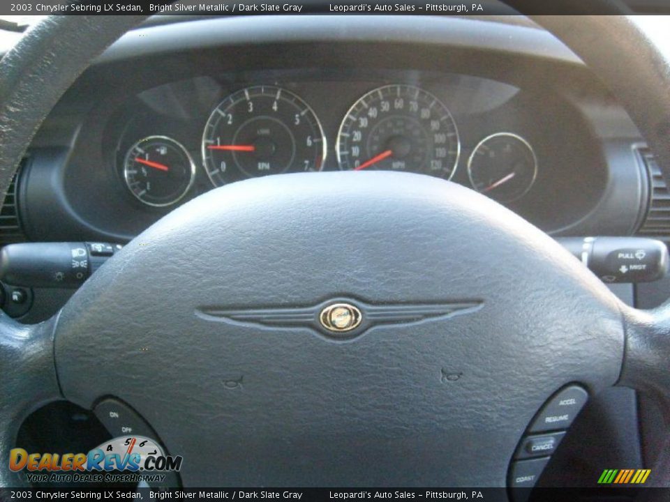 2003 Chrysler Sebring LX Sedan Bright Silver Metallic / Dark Slate Gray Photo #22