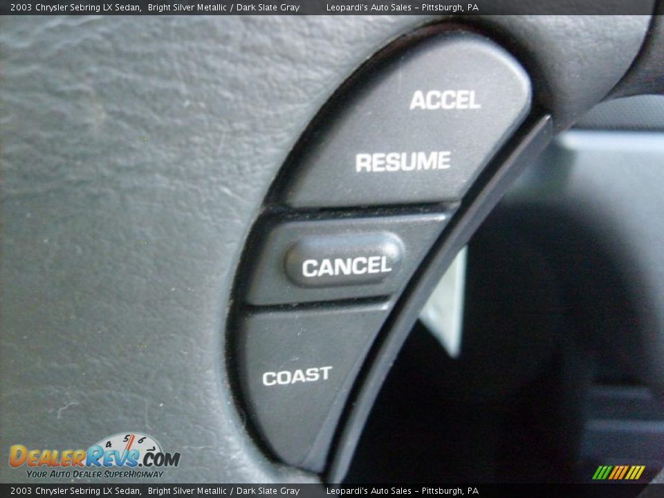 2003 Chrysler Sebring LX Sedan Bright Silver Metallic / Dark Slate Gray Photo #24
