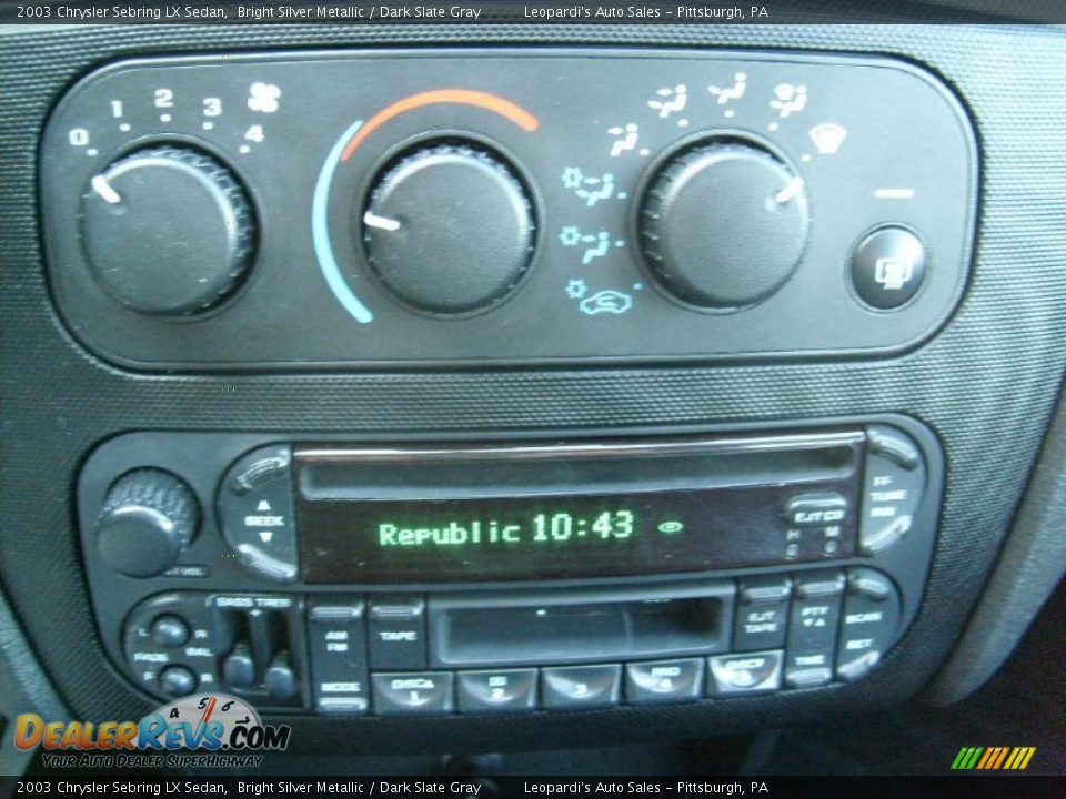 2003 Chrysler Sebring LX Sedan Bright Silver Metallic / Dark Slate Gray Photo #26