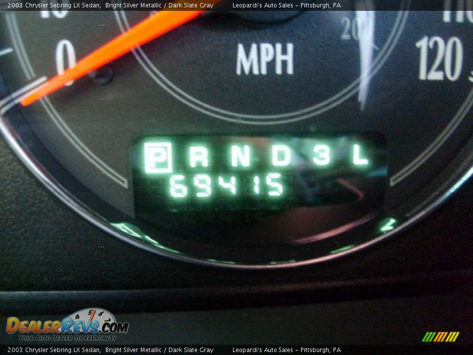 2003 Chrysler Sebring LX Sedan Bright Silver Metallic / Dark Slate Gray Photo #27