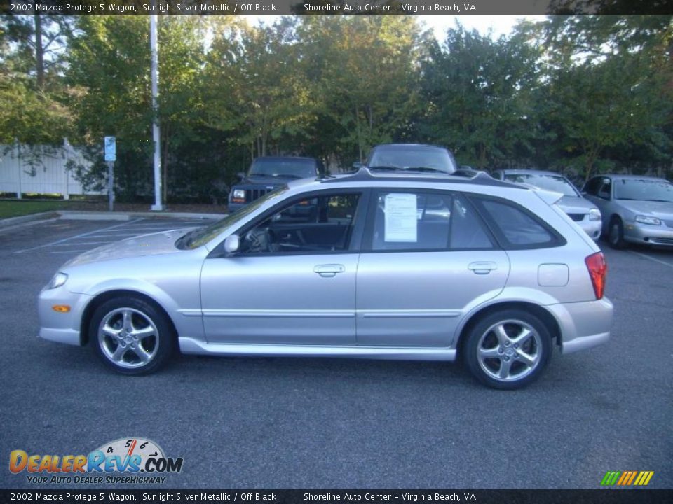 2002 Mazda Protege 5 Wagon Sunlight Silver Metallic / Off Black Photo #2