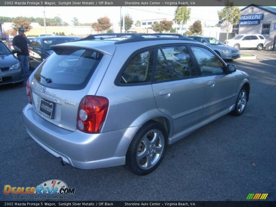 2002 Mazda Protege 5 Wagon Sunlight Silver Metallic / Off Black Photo #5