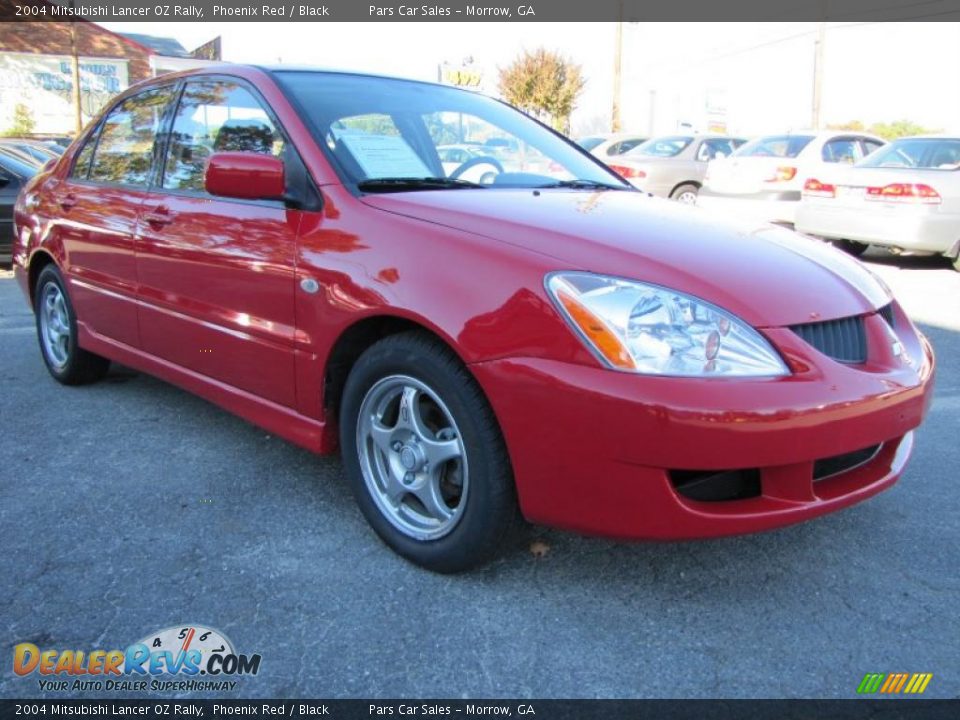 2004 Mitsubishi Lancer OZ Rally Phoenix Red / Black Photo #4