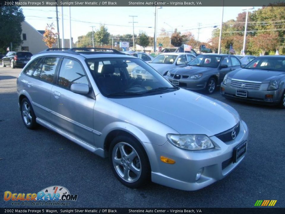 2002 Mazda Protege 5 Wagon Sunlight Silver Metallic / Off Black Photo #7