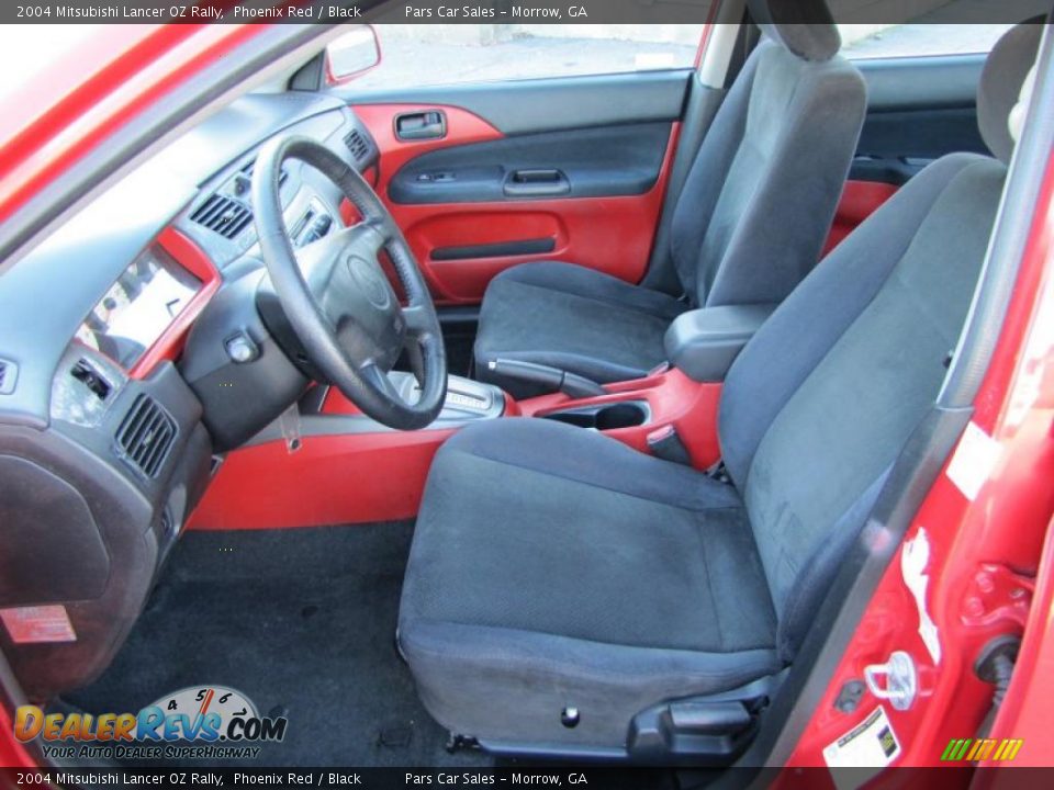 Black Interior - 2004 Mitsubishi Lancer OZ Rally Photo #6