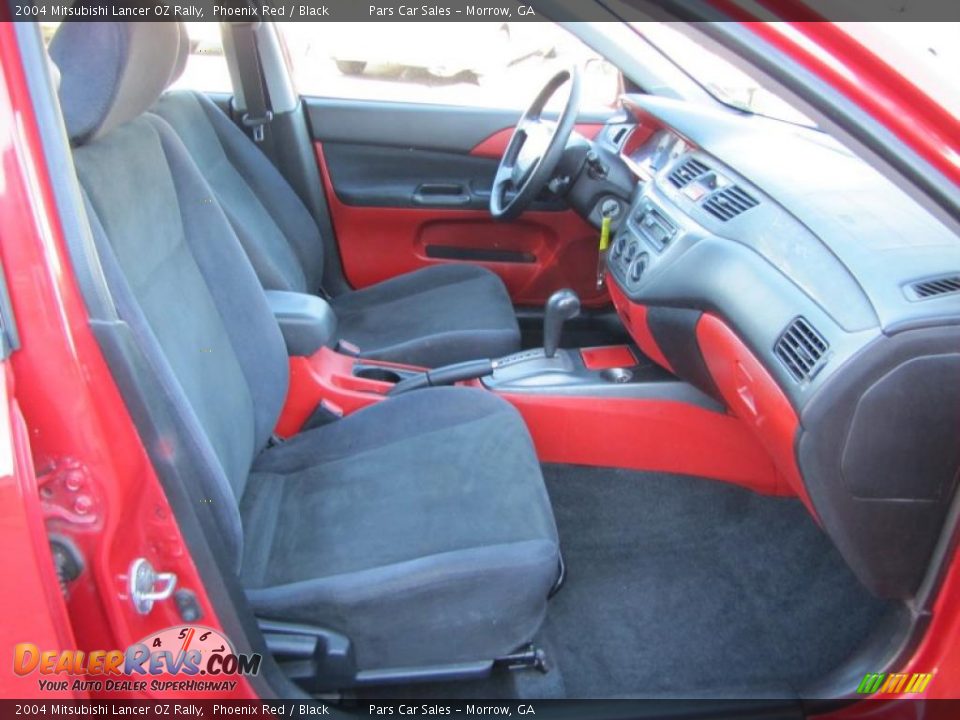 Black Interior - 2004 Mitsubishi Lancer OZ Rally Photo #9