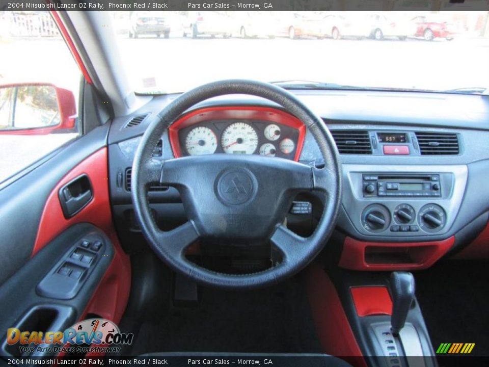 Black Interior - 2004 Mitsubishi Lancer OZ Rally Photo #11
