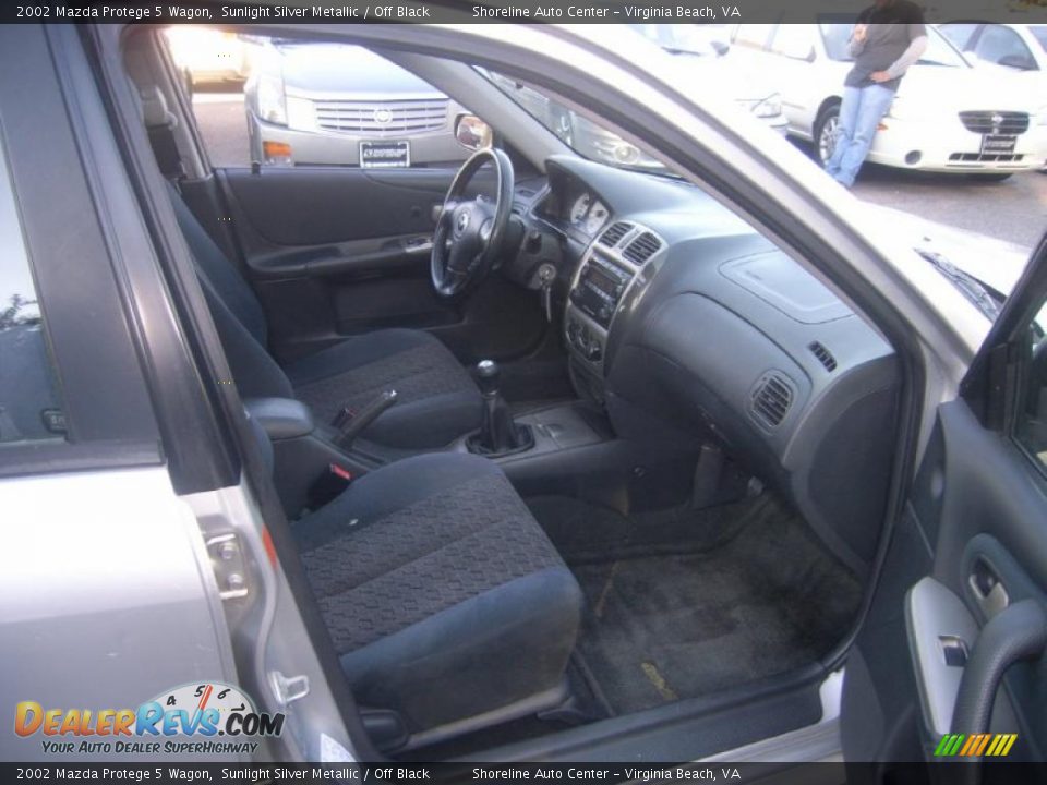 2002 Mazda Protege 5 Wagon Sunlight Silver Metallic / Off Black Photo #14