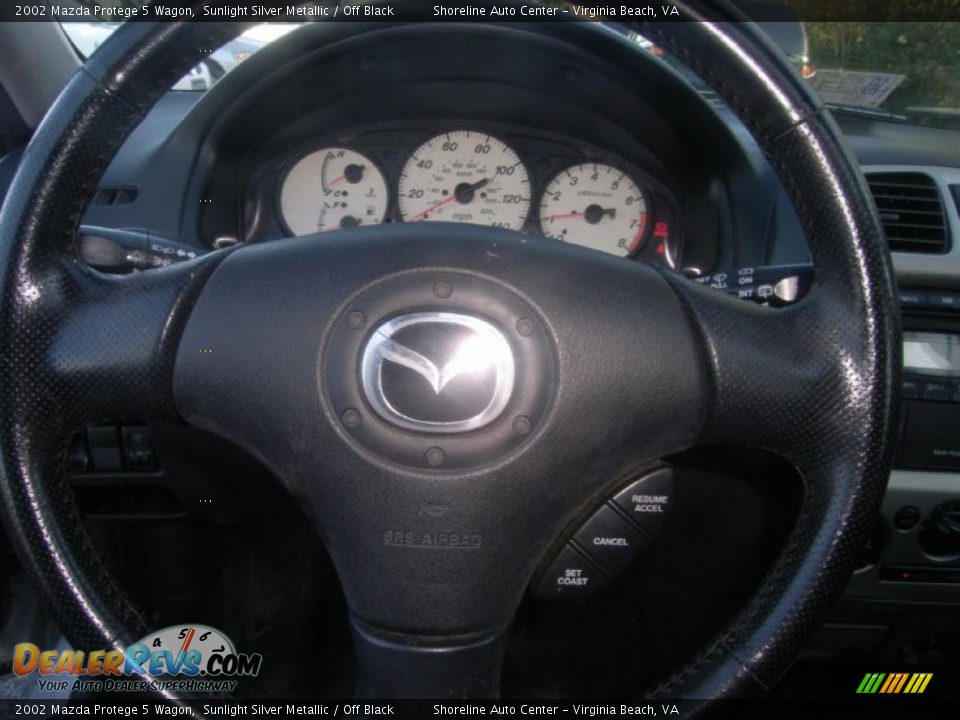 2002 Mazda Protege 5 Wagon Sunlight Silver Metallic / Off Black Photo #19