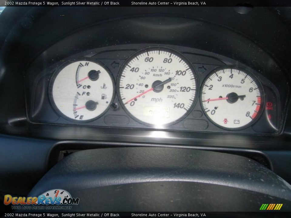 2002 Mazda Protege 5 Wagon Sunlight Silver Metallic / Off Black Photo #20