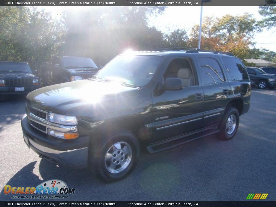 2001 Chevrolet Tahoe LS 4x4 Forest Green Metallic / Tan/Neutral Photo #1