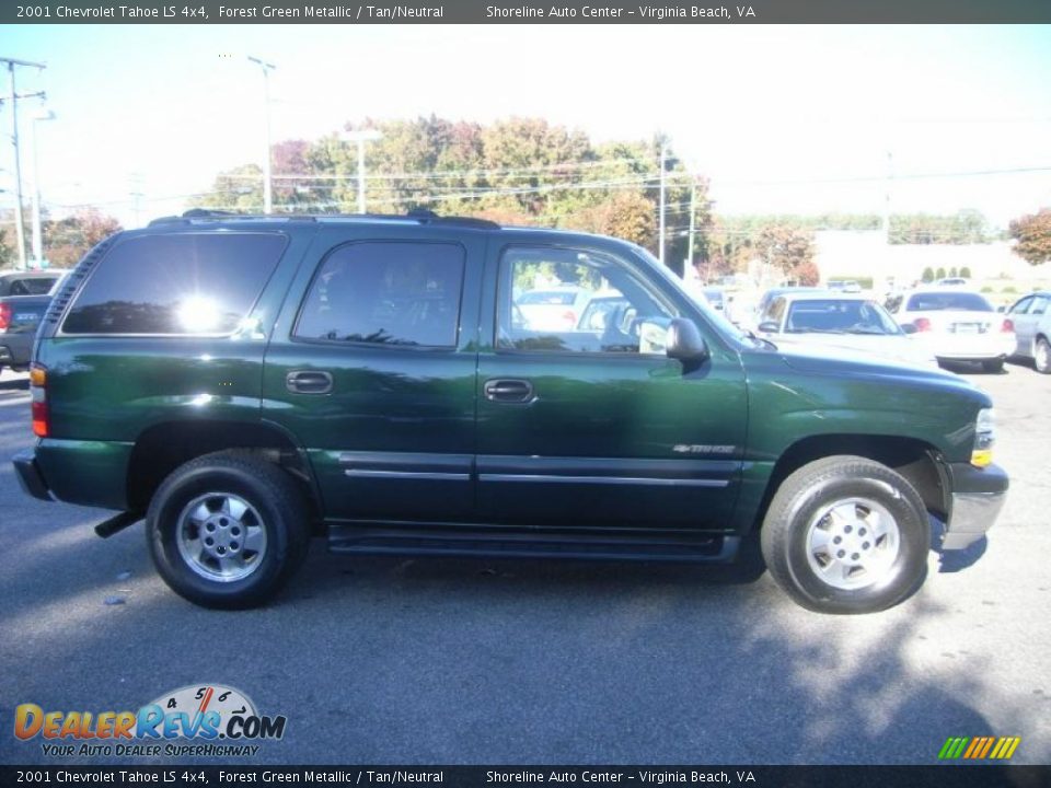 2001 Chevrolet Tahoe LS 4x4 Forest Green Metallic / Tan/Neutral Photo #6