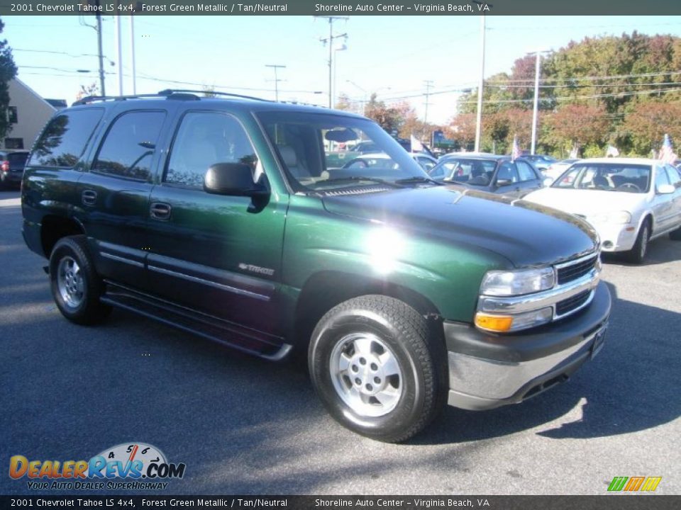 2001 Chevrolet Tahoe LS 4x4 Forest Green Metallic / Tan/Neutral Photo #7