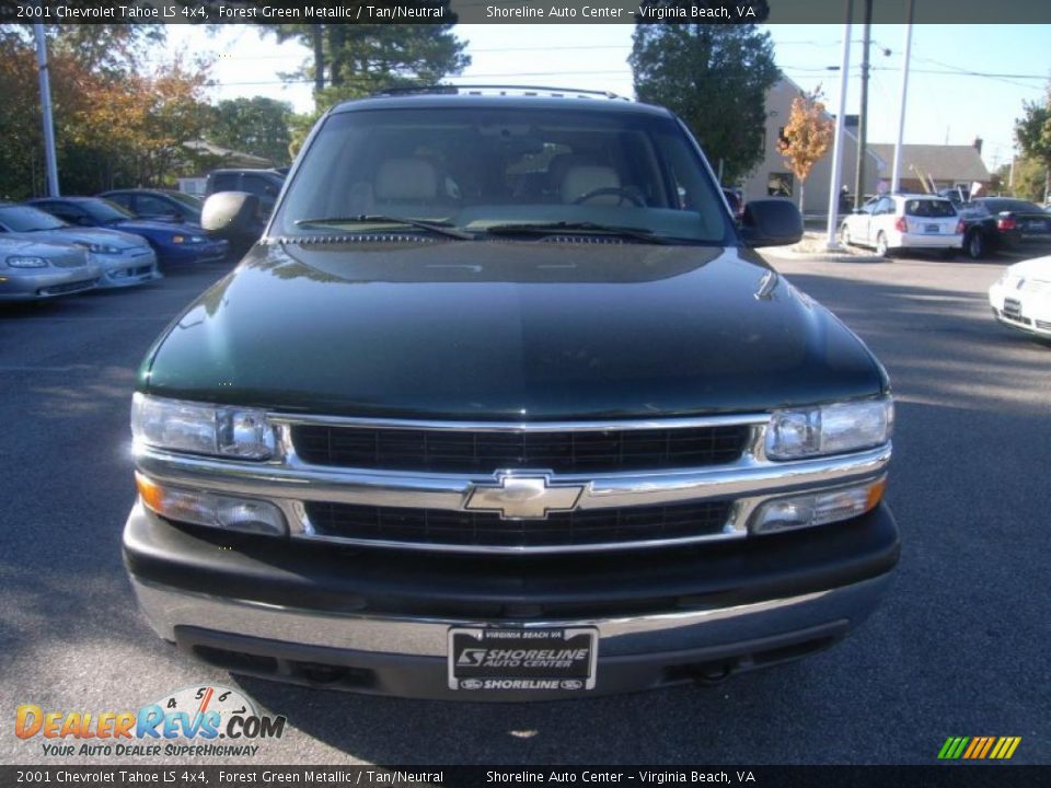 2001 Chevrolet Tahoe LS 4x4 Forest Green Metallic / Tan/Neutral Photo #8
