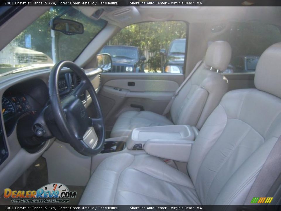 2001 Chevrolet Tahoe LS 4x4 Forest Green Metallic / Tan/Neutral Photo #15
