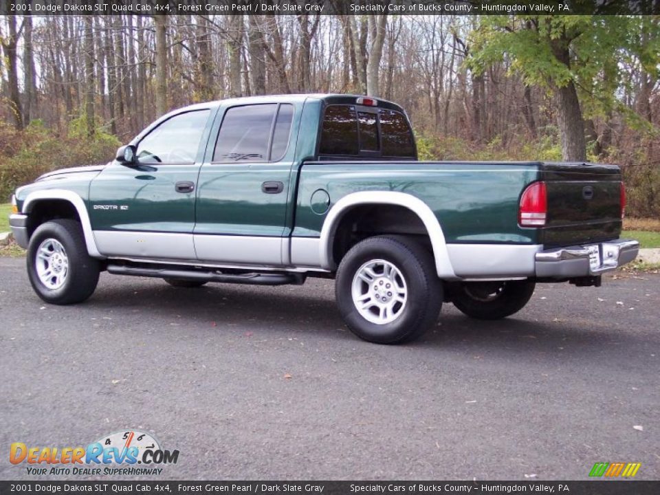 2001 Dodge Dakota SLT Quad Cab 4x4 Forest Green Pearl / Dark Slate Gray Photo #4