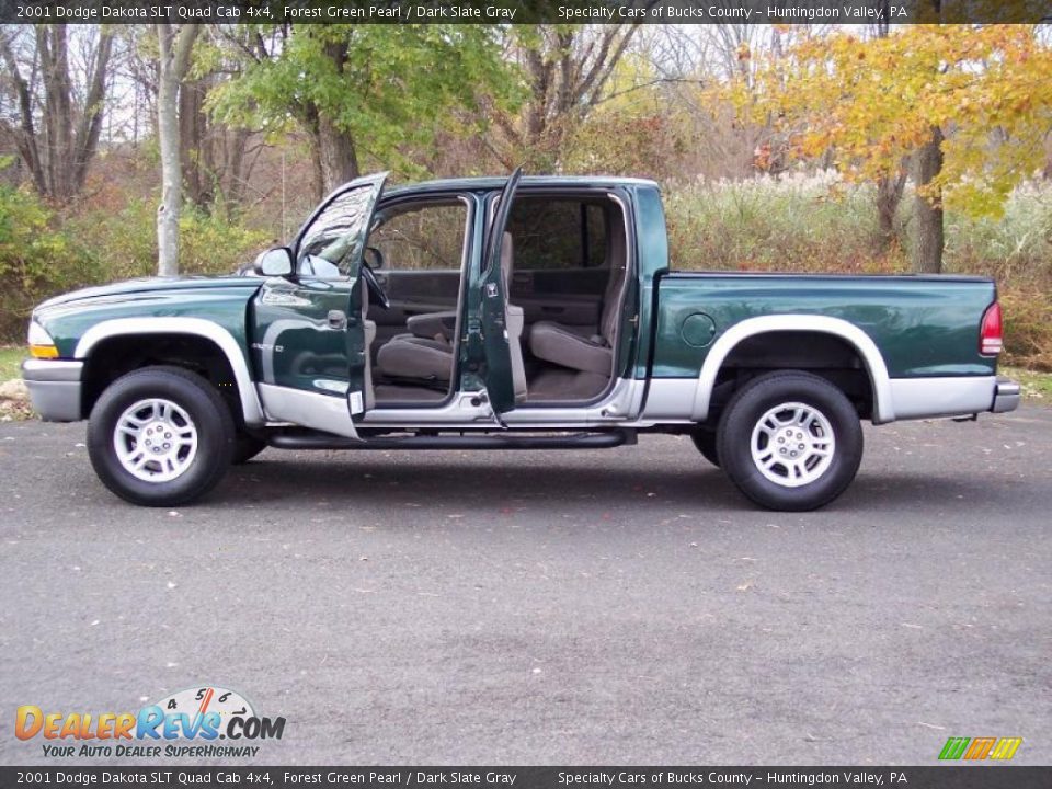 2001 Dodge Dakota SLT Quad Cab 4x4 Forest Green Pearl / Dark Slate Gray Photo #5