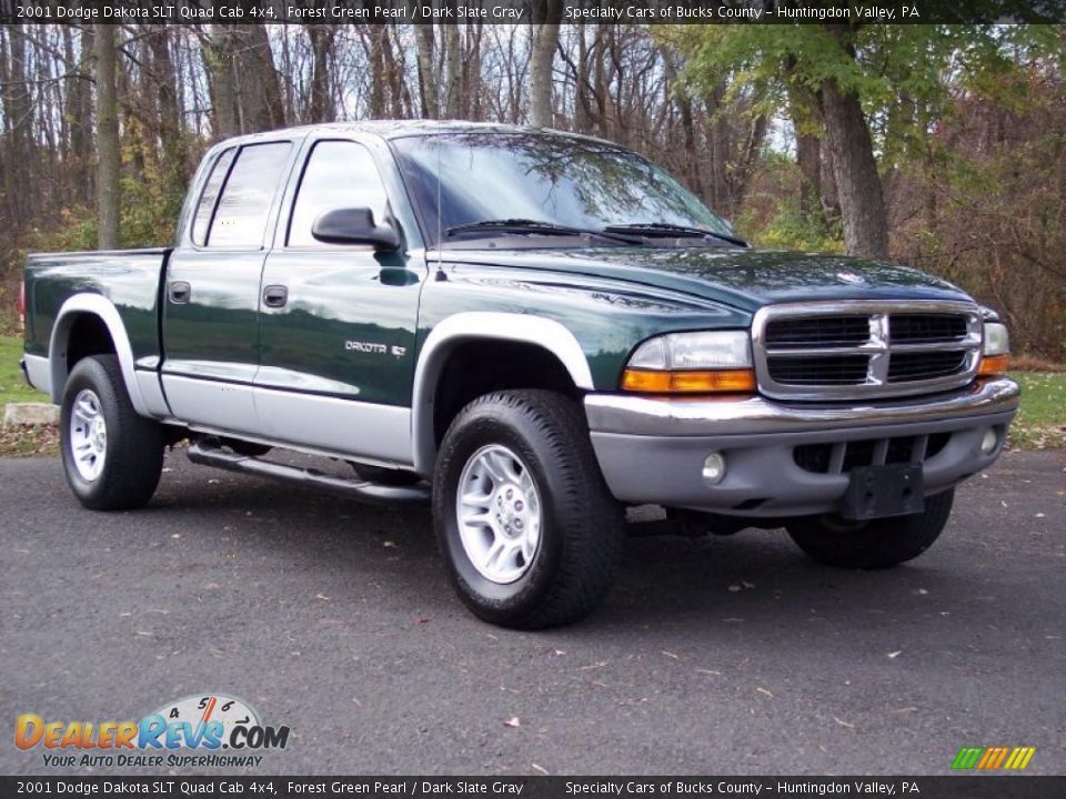 Forest Green Pearl 2001 Dodge Dakota SLT Quad Cab 4x4 Photo #8