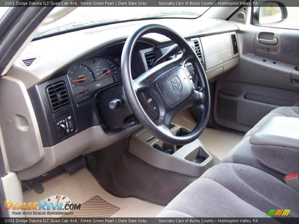 Dark Slate Gray Interior - 2001 Dodge Dakota SLT Quad Cab 4x4 Photo #27