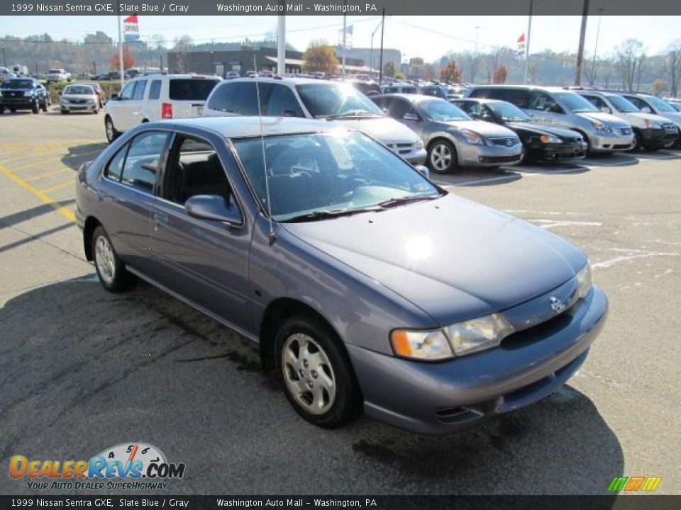 1999 Nissan Sentra GXE Slate Blue / Gray Photo #7